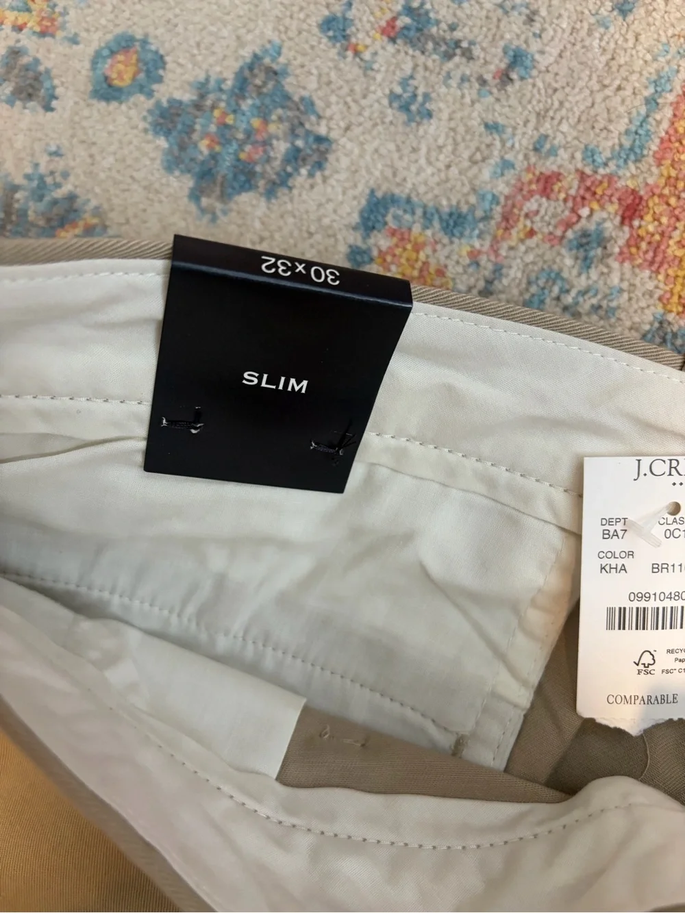 NWT J.Crew slim flex cotton khakis/chino pants